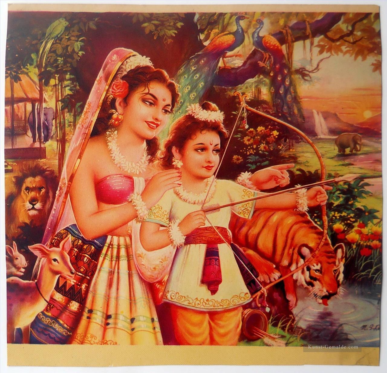 Radha Krishna 54 Hindoo Ölgemälde